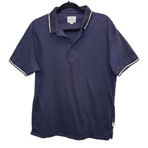 Peter Werth Men's 100% Cotton Ceylon Navy Short Sleeve Polo Shirt L